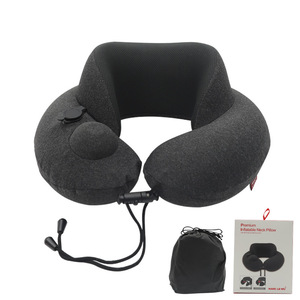 M Wholesale Press-inflatable U-shaped <b>Pillow</b> <b>Neck</b> <b>Support</b> <b>Pillow</b> Nap Portable Airplane Train Sleeping Headrest <b>Pillow</b> - Product Image 2
