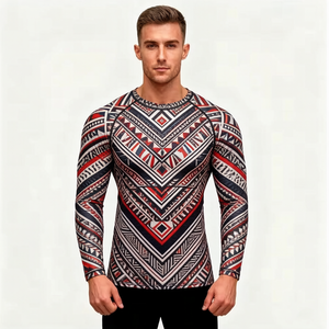 High Elastic Men Sun Protection Long Sleeve Compression <strong>Base</strong> <strong>Layer</strong> Anti Sun Sport Shirt Quick Dry UV Protection Rash Guard - Product Image 2