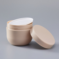 Pot en plastique PP de 10 à 500 ml, couleur blanc mat, beige, marron, au toucher doux, pots à crème, cosmétiques, soins de la peau, pot à beurre corporel, pot PP à large ouverture