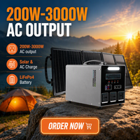 Batterie LiFePO4 en fer certifiée de haute qualité 200W 300W 600W 1000W 2000W pour système de stockage d'énergie solaire domestique et camping