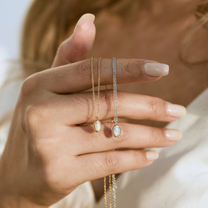 Collar <span class=keywords><strong>de</strong></span> ópalo blanco delicado CYNYA para mujer, Diamante <span class=keywords><strong>de</strong></span> corte esmeralda <span class=keywords><strong>de</strong></span> plata S925 a la moda para regalo <span class=keywords><strong>de</strong></span> Navidad o cumpleaños - Product Image 3