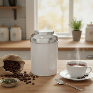 Lata de Metal Kontensan L403 de 1 Litro para Té, Café y Bebidas Calientes, 90xH150mm, Tapa Deslizante - Product Image 3
