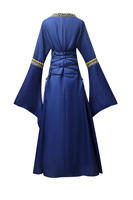 Robe de soirée élégante, robe à manches évasées, robe gothique rétro pour femmes, robe médiévale de cour, robe de princesse de fête, taille plus