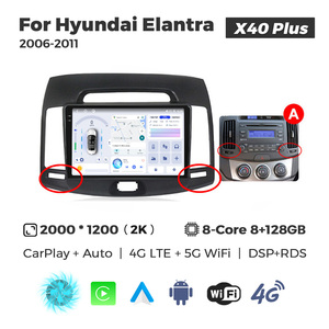 <span class=keywords><strong>Lecteur</strong></span> multimédia MEKEDE X30 X40 UIS7865 Car-play Android Auto WiFi 4G Radio Écran tactile pour Hyundai Elantra 2006-2011 - Product Image 2