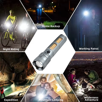 Linterna LED Recargable de Alta Potencia con Zoom, Linternas Tácticas para Emergencias en el Hogar, Camping y Senderismo