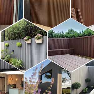 Panel de Pared Exterior 3D Moderno e Impermeable de WPC, Fácil Instalación, Revestimiento de Pared Exterior Acanalado Ignífugo - Product Image 6