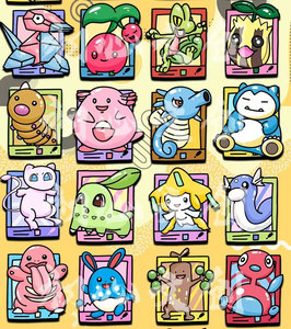 PQ Anime Poke Moned personnalisé Pokemoned acrylique dessiné à la main aimants pour réfrigérateur cartes Pokemoned boîte aveugle Pokemoned fête faveurs cadeau - Product Image 3