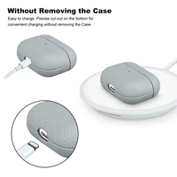 Étui en cuir de luxe à grain litchi pour écouteurs sans fil, accessoires pour AirPods Pro, coques à motif litchi