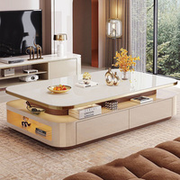 Nouvelle Arrivée Table Basse en Bois Minimaliste Moderne, Montage Facile, Table d'Appoint de Luxe Léger pour Petit Salon Domestique