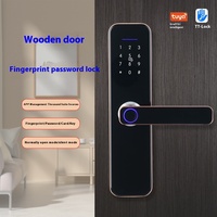 Serrure intelligente à empreinte digitale à une touche, porte intérieure en bois, alliage d'aluminium, passage direct, WiFi Cloud pour locations de maisons, appartements