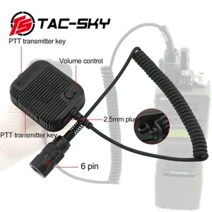 Adattatore PTT TS TAC-SKY Tattico AN/PRC 148 <span class=keywords><strong>152</strong></span> 163, Microfono Altoparlante Portatile PTT a 6 Pin per Walkie Talkie TRI PRC/148/<span class=keywords><strong>152</strong></span>/163 - Product Image 4