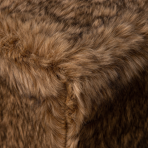 Pouf <span class=keywords><strong>de</strong></span> <span class=keywords><strong>rangement</strong></span> pliable moderne en fausse fourrure marron, siège rembourré décoratif pour salons, chambres et entrées d'hôtels - Product Image 2