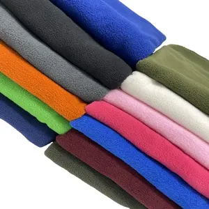 Chất lượng cao 100% polyester nhuộm 160GSM cực Fleece ấm 2 bên chải Vải fleece cực cho phụ nữ áo khoác và rộng lớn