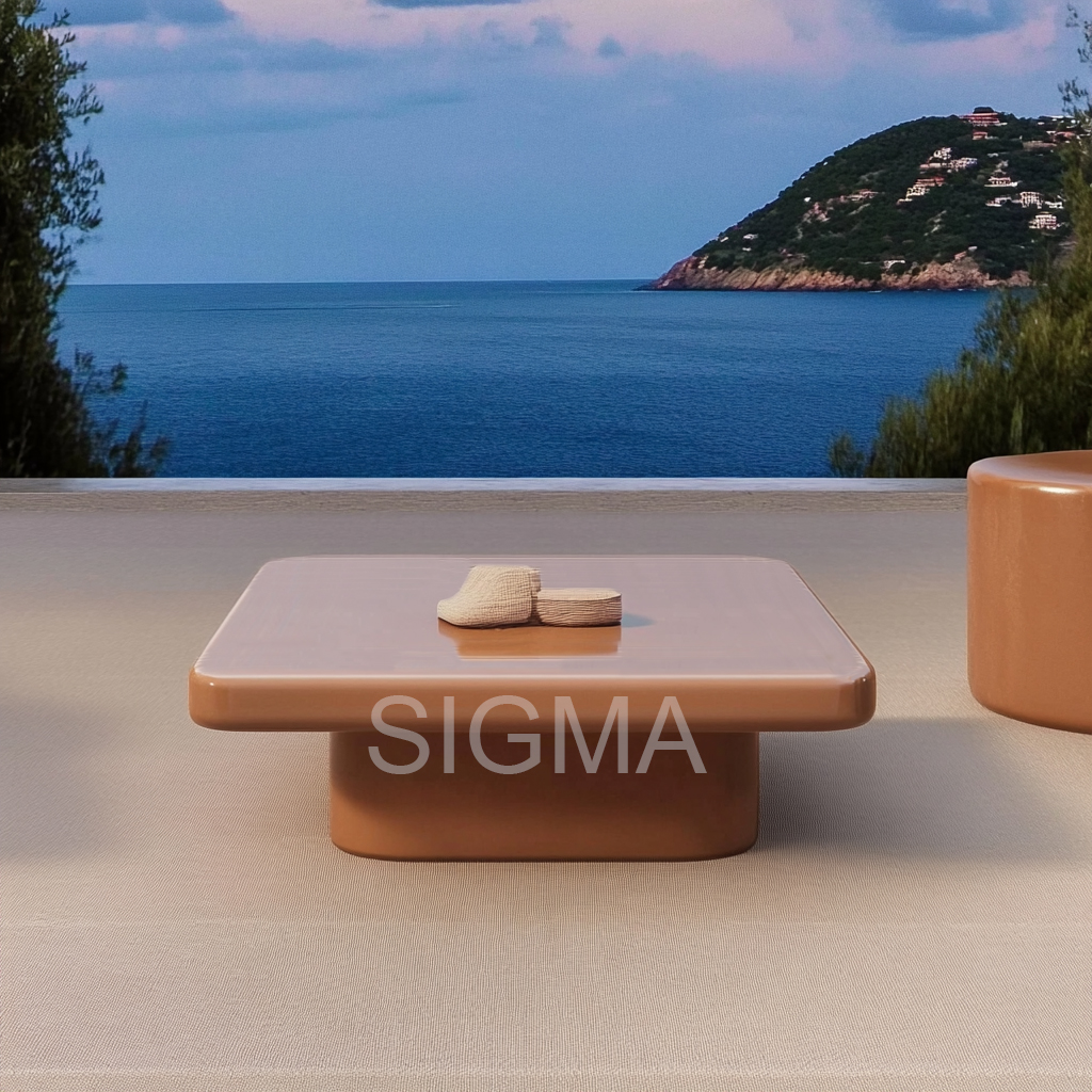 hot sale square minimalist coffee table south america solid wood garden coffee table