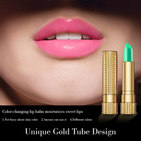 Vente en gros d'usine Température naturelle Changement de couleur Tube unique Vert Aloe Vera Hydratant Rouge à lèvres