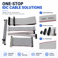 Câble plat IDC personnalisé, assemblage de câbles à pas de 1,27 mm, 2,0 mm, 2,54 mm, 6 à 64 broches, connecteur FC vers FC femelle, fil pour PCB, imprimante 3D, PLC