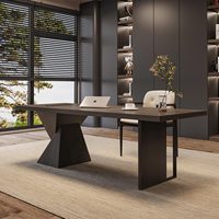 Escritorio de Oficina de Diseño de Alta Gama, Escritorio de Computadora de Madera Maciza Ecológica de Grado E0, Escritorio de Estudio Clásico Ergonómico y Duradero