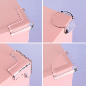 Protectores de esquinas redondos, transparentes y seguros para bebés para mesas de café de vidrio. - Product Image 3