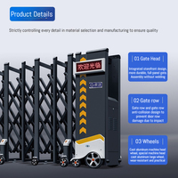 Puerta Retráctil Automática Qigong de Aleación de Aluminio para Escuelas/Embajadas con Diseño Industrial y Sistema Anticollisión