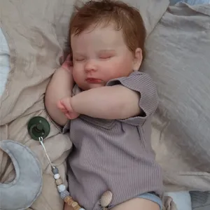 Toptan satış noel hediyesi oyuncak 60cm Reborn erkek oyuncak bebek gerçekçi yenidoğan uyku yeniden doğmuş bebek bebek