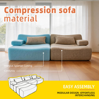 Modernes Modulares Stoff-Sofa-Set mit Memory-Schaum für Wohnzimmer, Hotel & Villa