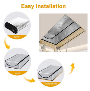 Couverture d'<span class=keywords><strong>isolation</strong></span> d'escalier de <span class=keywords><strong>grenier</strong></span>, Couverture d'<span class=keywords><strong>isolation</strong></span> de porte de <span class=keywords><strong>grenier</strong></span>, Kit de couverture d'<span class=keywords><strong>isolation</strong></span> de <span class=keywords><strong>trappe</strong></span> de <span class=keywords><strong>grenier</strong></span> - Product Image 2