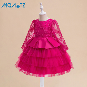 MQATZ bambina festa di compleanno ragazza abiti da principessa di fascia alta festa di natale sacramento torta sera BL039 - Product Image 3