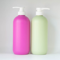 Flacon pompe en plastique de luxe 800 ml pour gel douche, shampoing, après-shampoing, cosmétiques, avec logo personnalisé, impression UV, vide