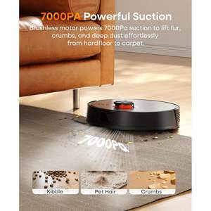 Robot Aspirador y Fregasuelos Uninell con Autovaciado, 7000Pa, Navegación Lidar, Alimentado por Batería, Limpieza Inteligente para el Hogar - Product Image 3