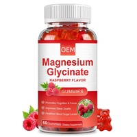 Gummies au magnésium sans sucre, supplément de magnésium et potassium pour le sommeil et le soutien immunitaire, glycinate de magnésium 500mg
