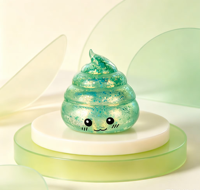Jouet Squishy Caca Pailleté Non Toxique en TPR, Balle Anti-Stress à Remontée Lente, Cadeau Nouveauté Farce pour Enfants et Adultes