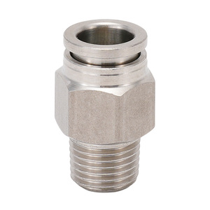 304 Stainless Steel <b>Quick</b> <b>Connector</b> 8mm Pneumatic Air Hose Fitting Straight Through High Pressure High Temperature PC8 02 PC6 - Product Image 1