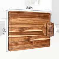 Grande planche à découper en bois pour cuisine, planche à découper en bois simple pour salle à manger, planche à fruits