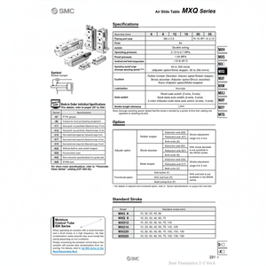SMC Pneumatics Air Slide <b>Table</b> MXQ20-10BT - Product Image 1