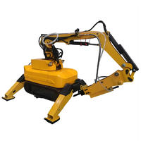 Robot de démolition sur chenilles télécommandé avec marteau hydraulique pour chantier de construction
