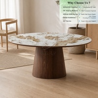 Table à manger en céramique OKAY, extensible, usage professionnel, hôtel, villa de luxe, moderne, 6 à 8 places, minimaliste, tables à manger en MDF
