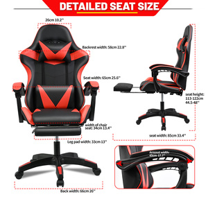 Wholesale High Ergonomic <strong>Custom</strong> Computer <strong>Gaming</strong> <strong>Chair</strong> With Footrest and Massage - Product Image 4