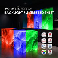 Panneau lumineux LED flexible RGB 30W DC24V, éclairage de surface fin et dimmable pour pierre de luxe