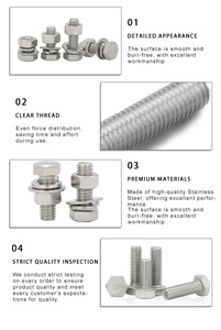 Grade 8.8 Astm A193 <strong>B7</strong> Heavy Hex Zinc Plated Stainless Steel <strong>Bolts</strong> and Nuts Custom Length 50mm - Product Image 5
