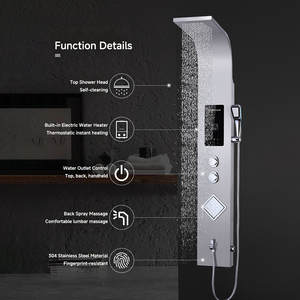 Panel de Ducha Termostático de Acero Inoxidable para Hotel, Montado en la Pared, con Pantalla LED Digital de Temperatura, Tipo Lluvia, para Apartamento - Product Image 4