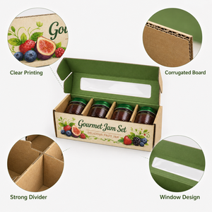 Custom Die Cut Window Corrugated Mailer <b>Boxes</b> with Recycled Materials Eco-Friendly Embossing Custom Divider Insert - Product Image 3
