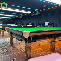 Table de billard et de snooker moderne pliable personnalisable de 12 pieds avec rails en bois massif importé, qualité tournoi, à vendre