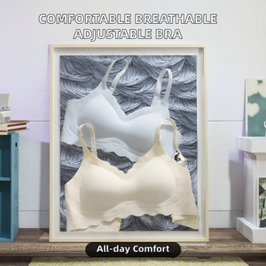 Sujetador cómodo y transpirable de encaje con aros, push-up, tirantes ajustables, de alta elasticidad y soporte, sin costuras, para chicas y estudiantes. - Product Image 2