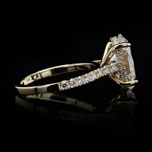 Bague en diamant de laboratoire, or massif 14 carats, taille ovale, couleur D, luxe, pour femme, RIZTA JEWELS, certifiée IGI, bijoux fins pour mariage et fiançailles - Product Image 2