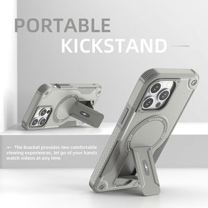 Fundas Magnéticas para Teléfono Móvil con Diseño Blindado de TPU y PC, Resistentes a Impactos, con Soporte Plegable para iPhone 17Pro Max/16/15/14/13/12/11 - Product Image 2