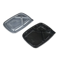 Boîte à lunch jetable en plastique à trois compartiments de qualité alimentaire avec couvercle pour spaghetti et pâtes, marque JIANXIN, 1-3L, en stock chez les fabricants