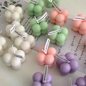 Vela Aromática Personalizada en Mini Cubo de Cera de Soya con Aroma Dulce, Vela Perfumada Creativa, Regalo de Boda - Product Image 1