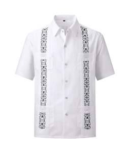 Camisas Guayaberas Bordadas de Manga Corta para Hombre KJ NUEVAS de 2026 - Product Image 5