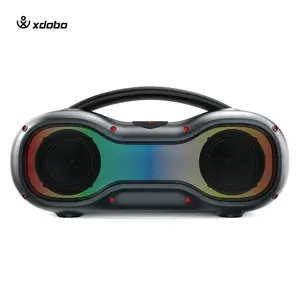 Xdobo bmtl 꿈 80w 디지털 주도 무선 RGB 램프 다기능 알람 시계 휴대 전화 용 블루 이빨 스피커