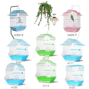 Luxury Indoor Stainless Steel <strong>Wire</strong> Small Bird <strong>Cage</strong> Parrot Budgie Canary Removable <strong>Tray</strong> Eco-Friendly Carrier Box - Product Image 2